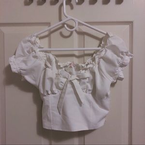 PacSun Bustier Bow Off-shoulder Top Lottie Moss